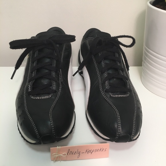 Puma Sprint Vintage Black & White Running Shoes - Picture 3 of 8